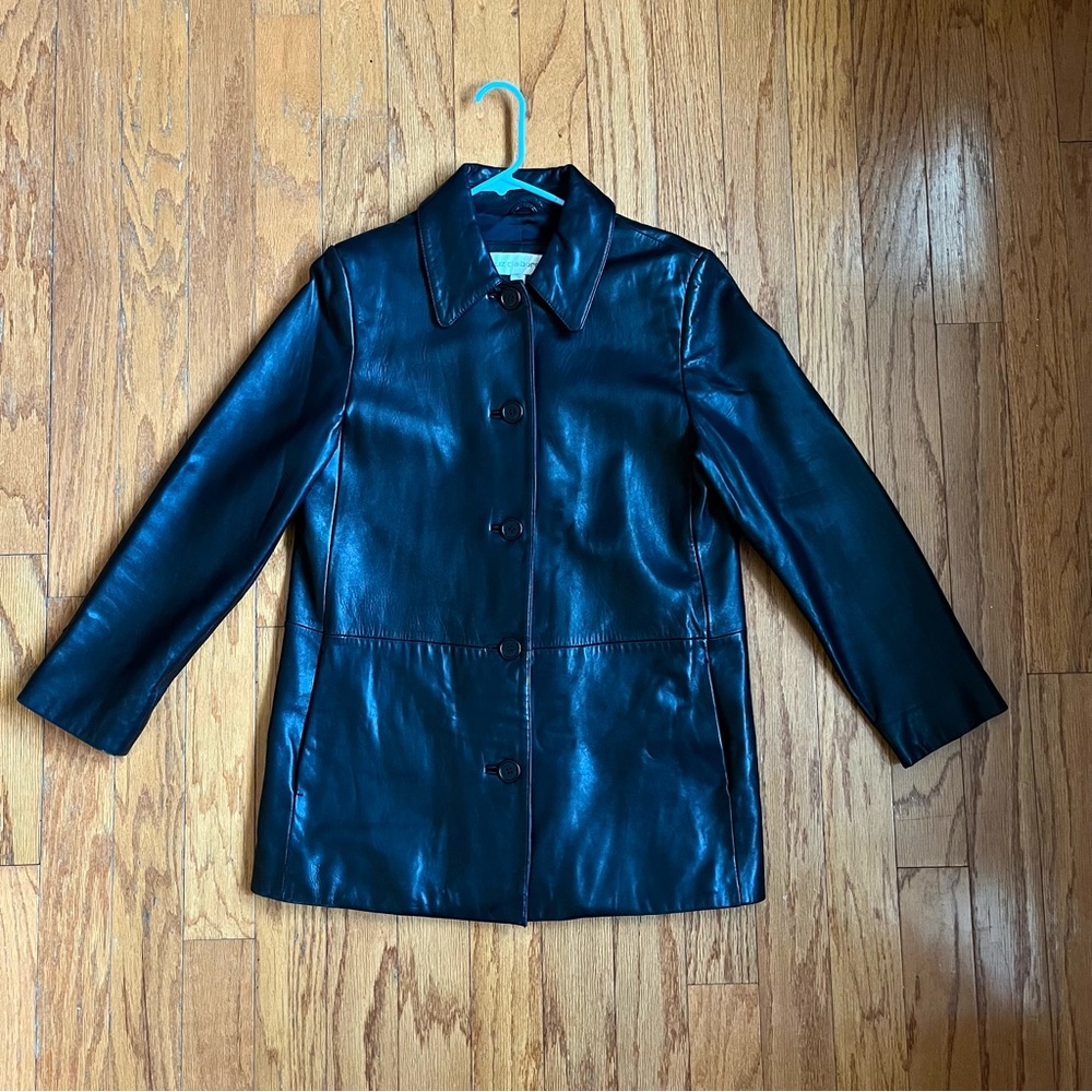 Vintage Buttery-Soft Black Leather Jacket by Liz Claiborone, Size S/M US Womens